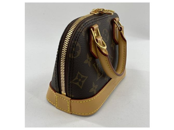 Borsa a mano Monogram Nano Alma M82717 Louis Vuitton Marrone - vista 7
