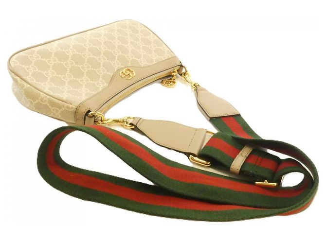 Borsa a Spalla Ophidia di Gucci Bianco Beige - vista 5