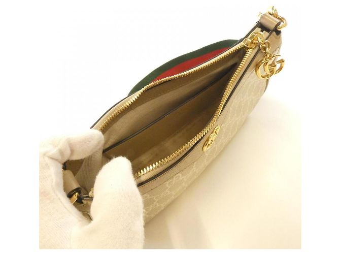 Borsa a Spalla Ophidia di Gucci Bianco Beige - vista 7