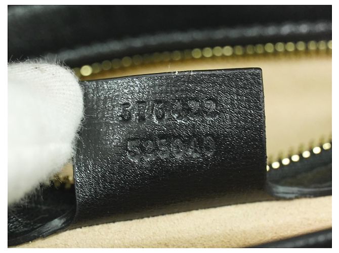 Borsa a spalla Gucci Marina Chain in pelle mini Nero - vue 6