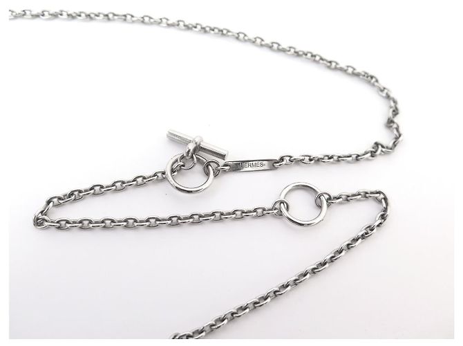 Hermès COLLANA HERMES PANACHE H077298FB00 PENDENTE GALOP METALLO ARGENTO - vista 4