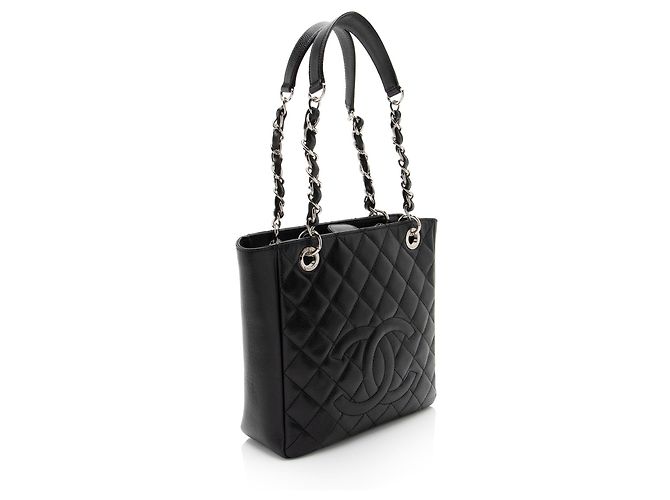 Gabrielle Borsa da shopping piccola in pelle caviar Chanel Nero - vista 2
