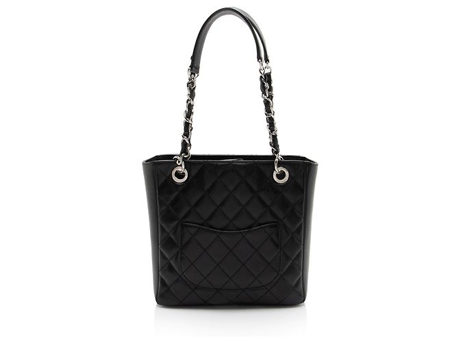 Gabrielle Borsa da shopping piccola in pelle caviar Chanel Nero - vista 3