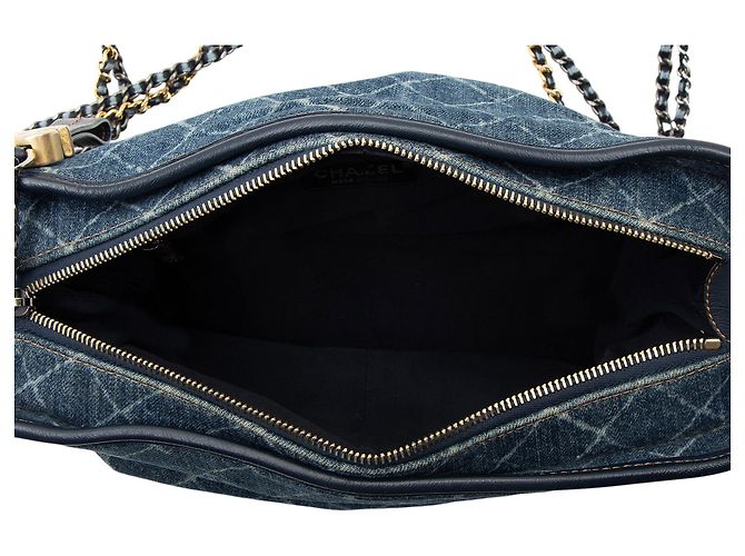 Chanel Gabrielle Medium Hobo in pelle di vitello invecchiata Blu - vista 7