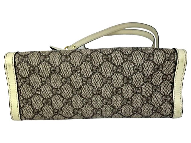 Padlock Borsa tote in pelle ebano GG Supreme con piccolo lucchetto Gucci Marrone - vista 3