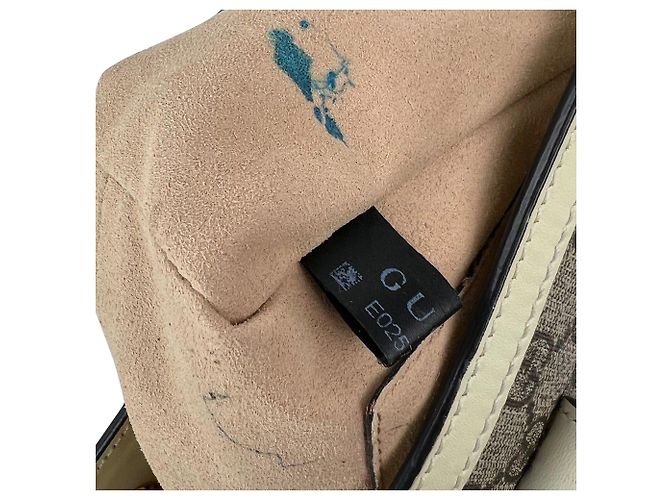 Padlock Borsa tote in pelle ebano GG Supreme con piccolo lucchetto Gucci Marrone - vista 6