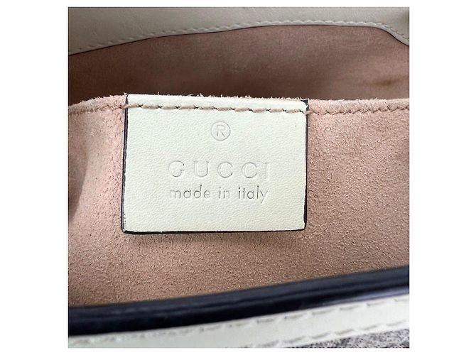 Padlock Borsa tote in pelle ebano GG Supreme con piccolo lucchetto Gucci Marrone - vista 9