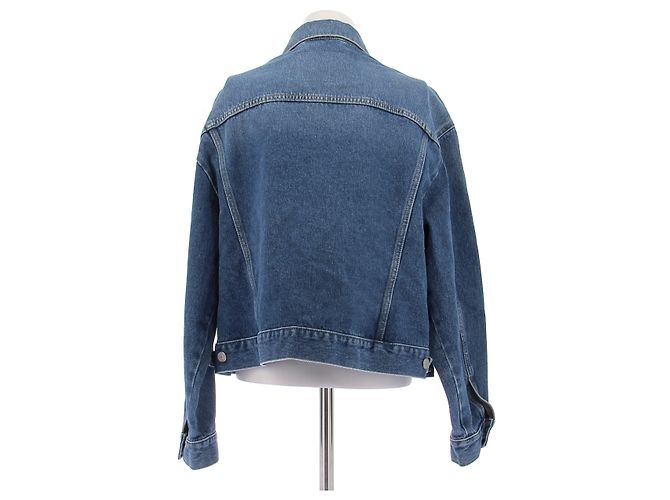 Veste en denim bleu Balenciaga - vue 2