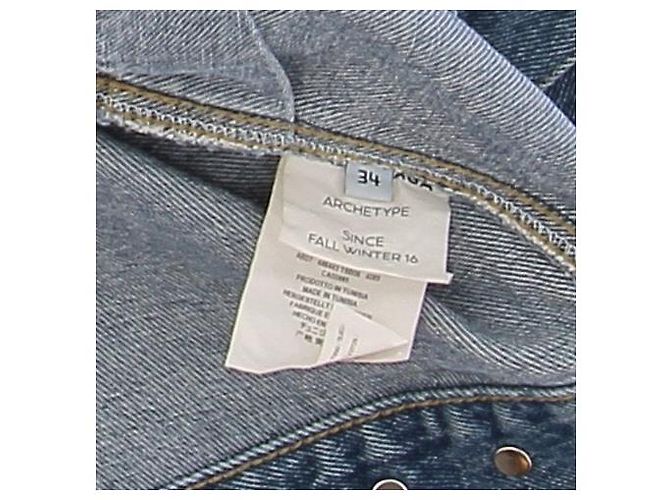 Veste en denim bleu Balenciaga - vue 5