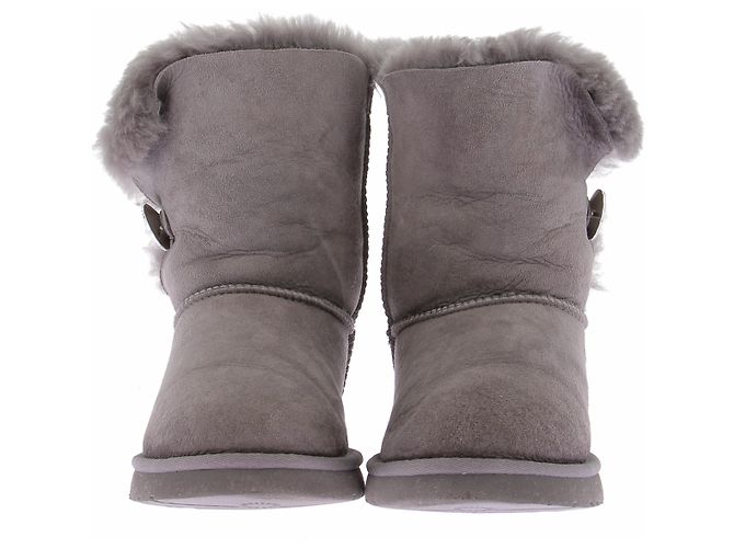 Ugg Stivali "Bailey Button" in camoscio grigio - vista 5