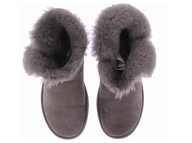 Ugg Stivali "Bailey Button" in camoscio grigio - vista 6