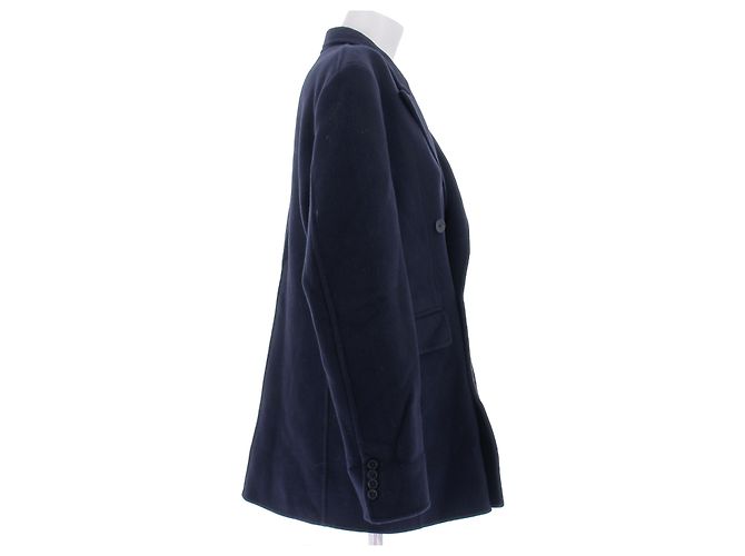 Loewe Navy Blue Wool Coat - view 3