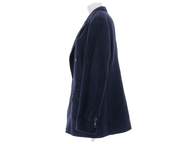 Loewe Navy Blue Wool Coat - view 4