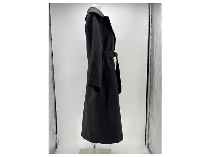 Abrigo largo de lana gris Alaïa - vista 3