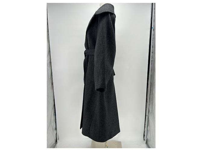 Abrigo largo de lana gris Alaïa - vista 4