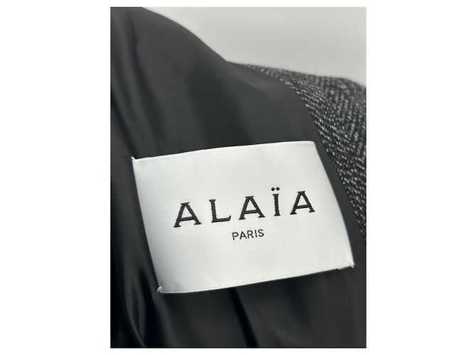 Abrigo largo de lana gris Alaïa - vista 5