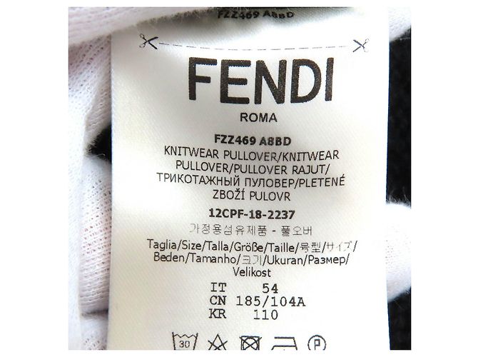 Fendi Kaschmirstrickpullover Schwarz - Ansicht 6