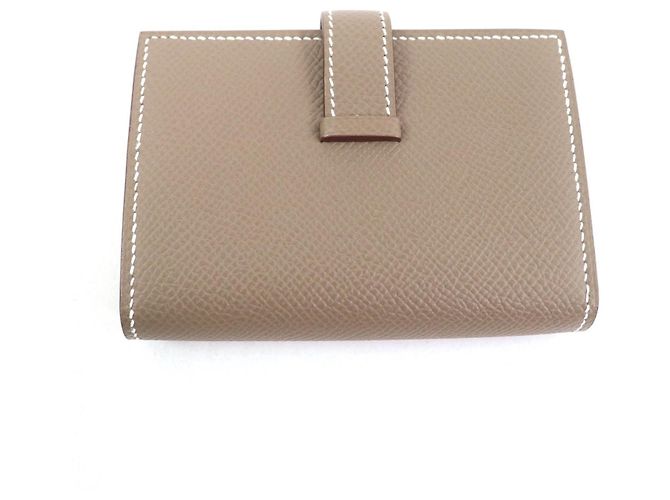 Béarn Tarjetero Epsom Bearn de Hermès Gris - vista 3