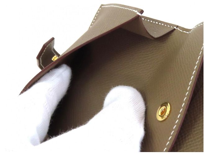 Béarn Tarjetero Epsom Bearn de Hermès Gris - vista 6