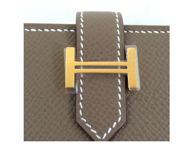 Béarn Tarjetero Epsom Bearn de Hermès Gris - vista 8