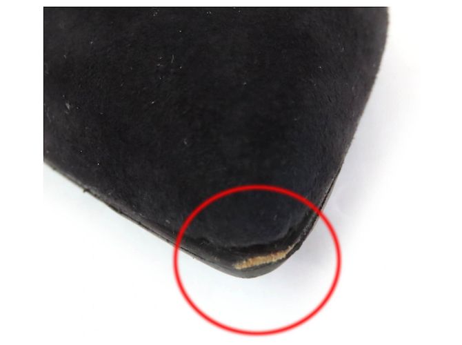 Botas curtas de camurça com fivela Api Branca da Hermès Preto - vista 12
