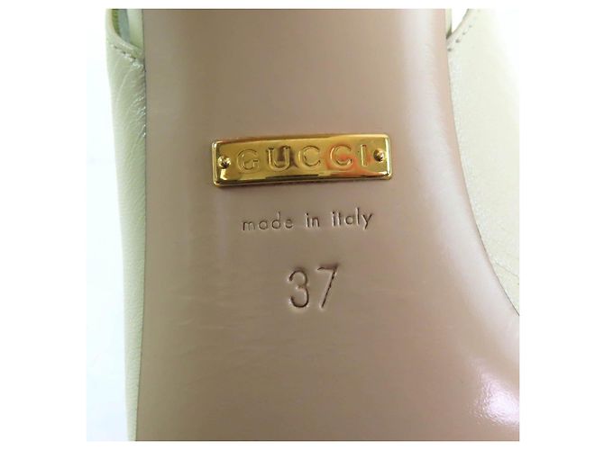 Gucci Half Moon GG Backstrap Leather Pumps - view 10