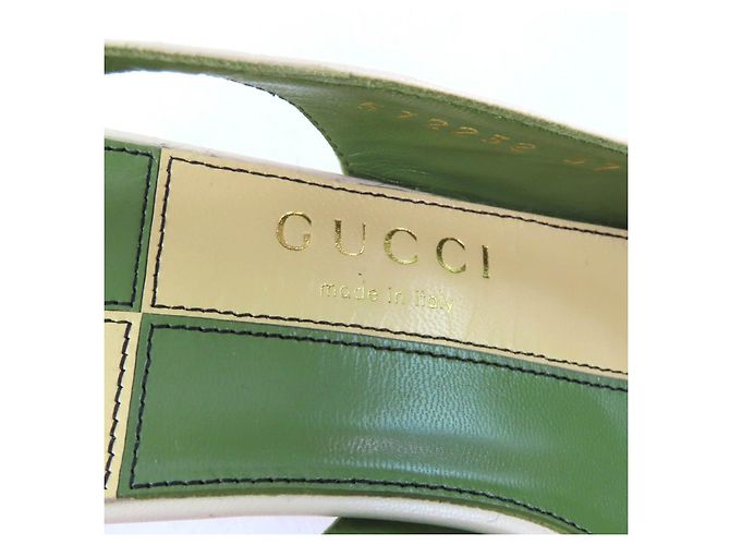 Gucci Half Moon GG Backstrap Leather Pumps - view 8