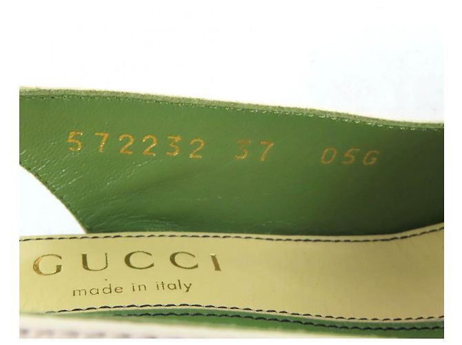 Gucci Half Moon GG Backstrap Leather Pumps - view 9