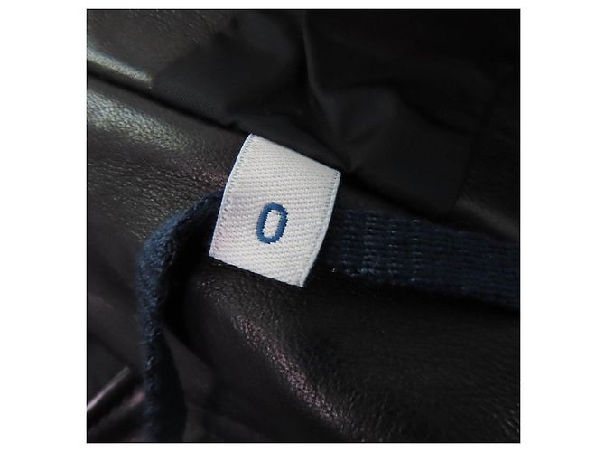 Moncler RODEIA CHALECO DE CUERO CON CREMALLERA Chaleco de Plumas Negro - vista 11