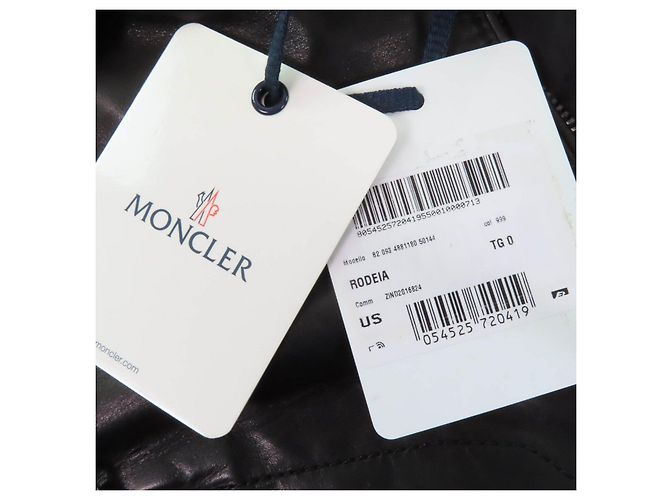 Moncler RODEIA CHALECO DE CUERO CON CREMALLERA Chaleco de Plumas Negro - vista 16