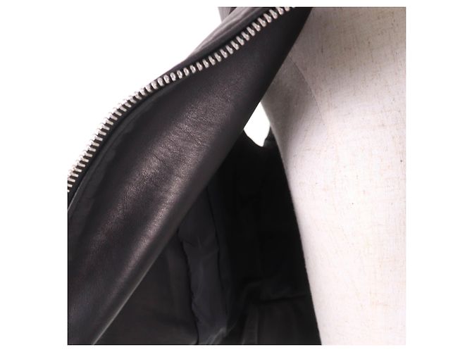 Moncler RODEIA CHALECO DE CUERO CON CREMALLERA Chaleco de Plumas Negro - vista 5