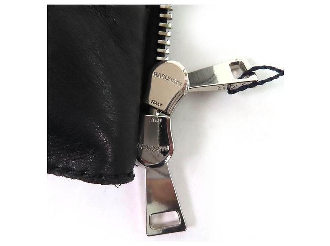 Moncler RODEIA CHALECO DE CUERO CON CREMALLERA Chaleco de Plumas Negro - vista 7