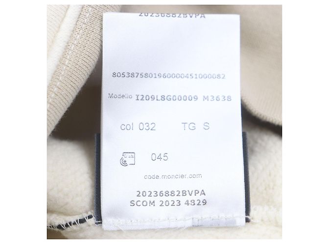 Sudadera de algodón Moncler Genius 8×Palm Angels Beige Crudo - vista 13