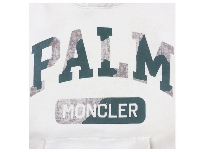 Sudadera de algodón Moncler Genius 8×Palm Angels Beige Crudo - vista 5