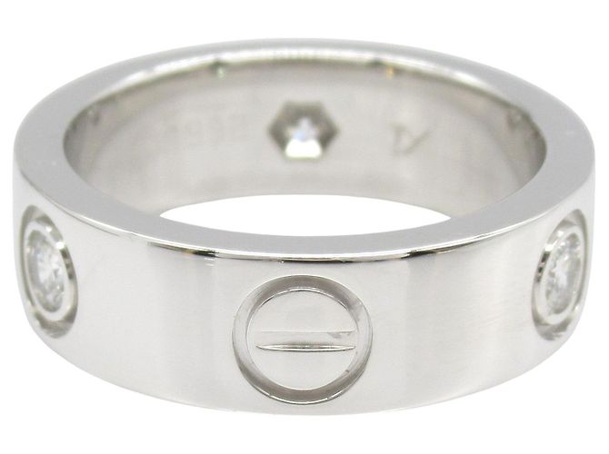 Cartier Love Ring aus 750er Weißgold mit Diamant, Größe 6.5 - Ansicht 3