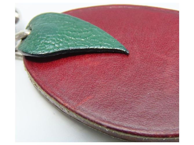 Charm in pelle Hermès Argento 925 Verde Porpora - vista 4