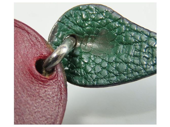 Charm in pelle Hermès Argento 925 Verde Porpora - vista 5