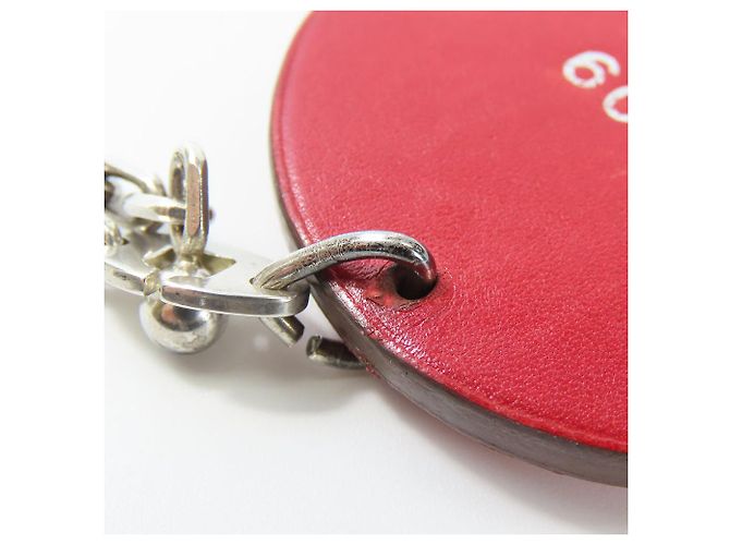 Charm per borsa in pelle di mucca Hermès in argento 925 Rosso - vista 6