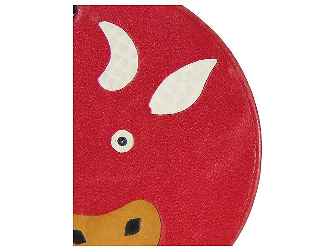 Charm per borsa in pelle di mucca Hermès in argento 925 Rosso - vista 7