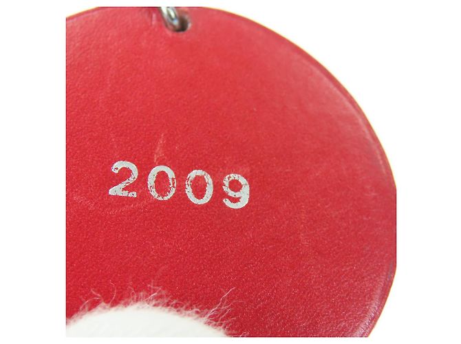 Charm per borsa in pelle di mucca Hermès in argento 925 Rosso - vista 8
