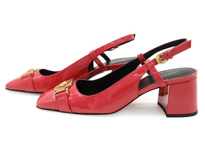 Lackleder-Pumps von Versace Pink Fuschia - Ansicht 2