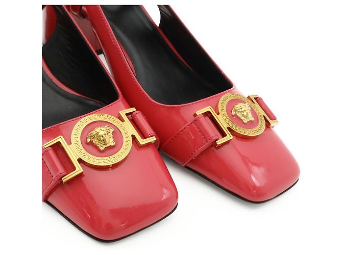 Lackleder-Pumps von Versace Pink Fuschia - Ansicht 5