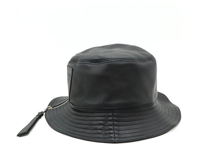 Cappello da pescatore Loewe in pelle Nero - vista 3