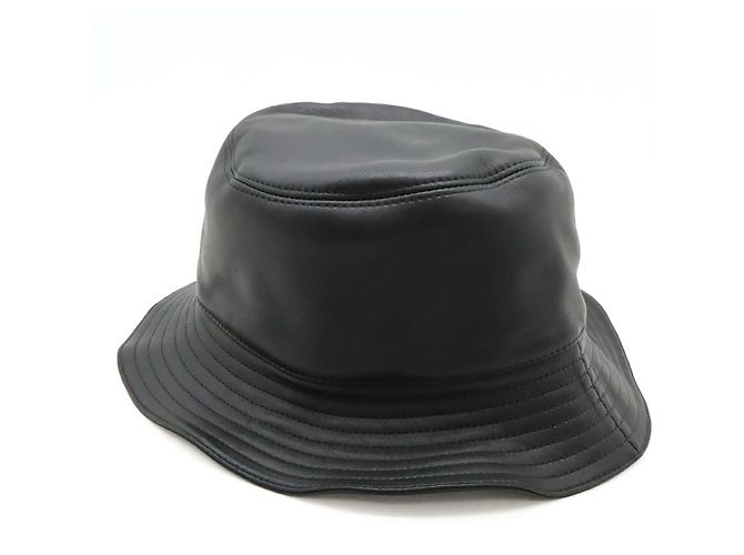 Cappello da pescatore Loewe in pelle Nero - vista 4