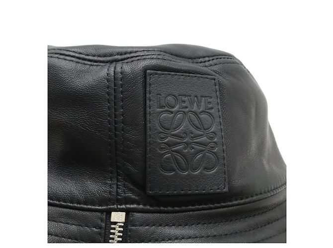 Cappello da pescatore Loewe in pelle Nero - vista 5