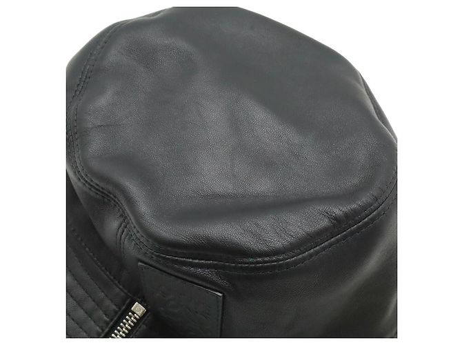 Cappello da pescatore Loewe in pelle Nero - vista 6