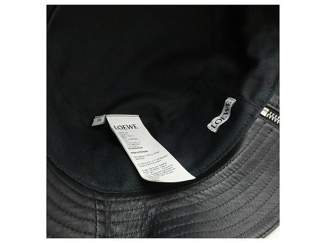Cappello da pescatore Loewe in pelle Nero - vista 8