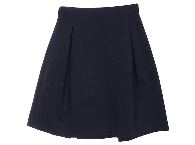 Falda de rayón y nylon Jil Sander Azul Azul marino - vista 2