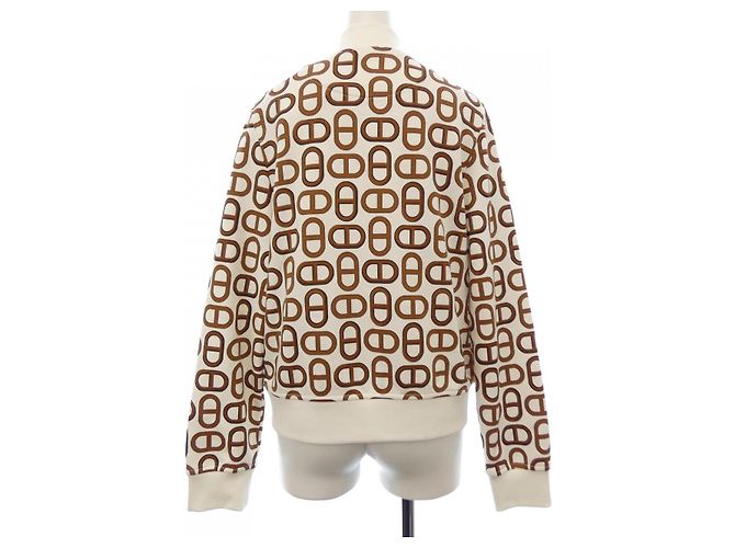 Hermès Giacca Hermes Chaine d'Ancre 4E4220DD Marrone Bianco - vista 2