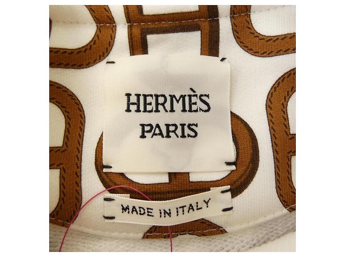 Hermès Giacca Hermes Chaine d'Ancre 4E4220DD Marrone Bianco - vista 4